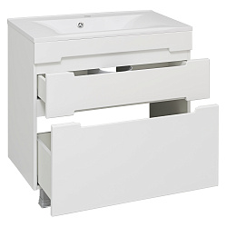 Тумба /2 ящ /напольная/белый/раковина Прима (80см) Olivia/AQUA DE MARCO