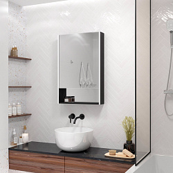 Зеркало-шкаф "Filit LED" 500х800 левый, черный