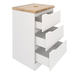Тумба NORDIC 60 /3 ящ /напольная/белая/под столешницу/AQUA DE MARCO