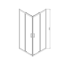 Душевой уголок Alpha VSS-3AL100CL, 1000*1000, хром, стекло прозрачное, , шт