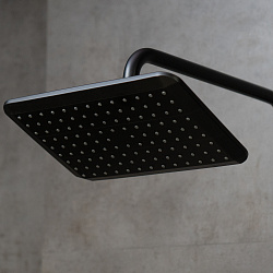 URSUS Душевая термостатическая система с верхним душем, латунь/чёрный, LM7270BL