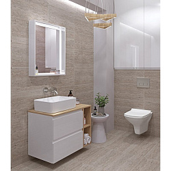 Столешница для тумбы п/рак. подвесная: MODUO 60, дуб, Сорт1