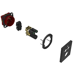 Встраиваемый смеситель для душа VSCV-321T-MMB двухфункциональный, термостатический, черный, , шт