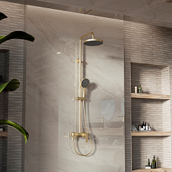 Душевая стойка VSFS-413BG с изливом, брашированное золото, , шт