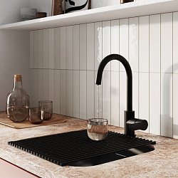 Ролл-мат, нерж. сталь, чёрный, 353*420, Kitchen Line, IDDIS, ROL35BLi59