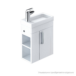 ВЫВОД Тумба подвесная, 40 см, полки слева, белая, TORR, IDDIS, TOR40W1i95