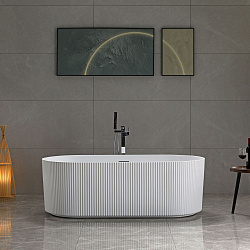 Ванна акриловая Vincea VBT-426-1700MW 1700*800*580, белый мат., щелевой перелив, слив белый, , шт