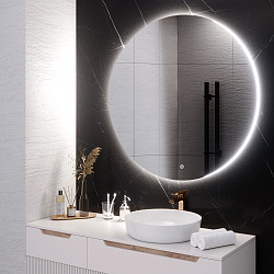 Зеркало/LED-подсветка/круглое (100см)/сенсор.выключатель Milan/AQUA DE MARCO