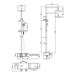 TROPIC Смеситель для ванны и душа, термостатический, LM7009C