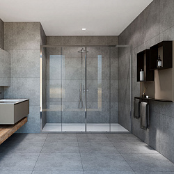 Душевая дверь Garda VDS-1G2170CL, 1700, хром, стекло прозрачное, , шт