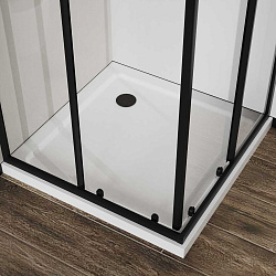 Душевой уголок City VSS-5CT8010CLB, 1000*800, черный, стекло прозрачное , , шт