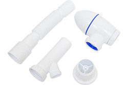 A110 CИФОН ДЛЯ ТЮЛЬПАНА, УМЫВАЛЬНИКА С ЛИТЫМ ВЫПУСКОМ 1 1/2  И ОТВОДОМ д 40