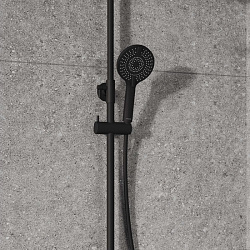 Лейка для душа, 4F, черная матовая, Rora, Milardo, ROR4FBRM18