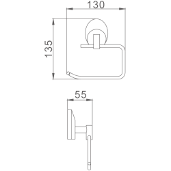 Держатель для туалетной бумаги, хром HB1603-3