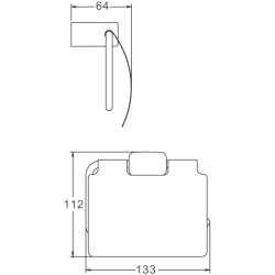 Держатель для ТБ, хром B90603