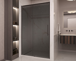 Душевая дверь Stella VDS-1ST120CGB, 1200, черный, стекло тонированное, , шт
