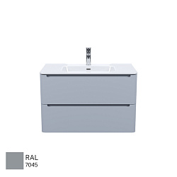 ВЫВОД Edifice Тумба с умывальником, подвесная, 80 см, светло-серый, IDDIS, подходит умыв.0108000i28