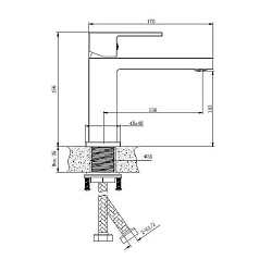 Смеситель для раковины, B10613-7