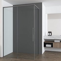 Душевой уголок Ultima VSR-7UL9014CLGM, 1400*900, вороненая сталь, стекло прозрачное, , шт