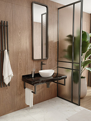 Corpa Nera Grossi/Гросси кронштейн для столешницы, черный матовый 2 шт