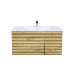 Тумба с умывальником, подвесная, 100 см, дуб светлый, Bild, IDDIS, BIL10V0i95K подходит умыв. 013100