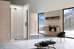 Душевая дверь Extra VDP-1E8090CLB, 800/900, черный, стекло прозрачное, , шт