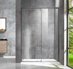 Душевая дверь Lugano VDS-1L130CLGM-1, 1300, вороненая сталь, стекло прозрачное, , шт