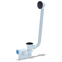 Сифон для ванны Prime Black универсальный клик-клак