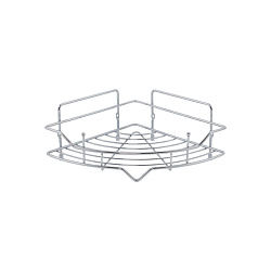 Полка одноярусная угловая, проволока стальная, хром, Grid, Milardo, GRICC1CM44