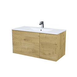 Тумба с умывальником, подвесная, 100 см, дуб светлый, Bild, IDDIS, BIL10V0i95K подходит умыв. 013100
