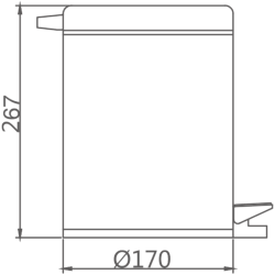 Ведро для мусора 3л HB701