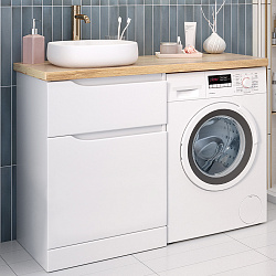 Тумба NORDIC 60 /1 ящ+корзина /напольная/белая/под столешницу/AQUA DE MARCO