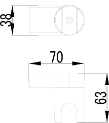 Крепление для душевой лейки, настенное поворотное, пластик/хромLM8013C