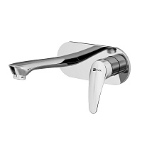 LINARA Встраиваемый смеситель для раковины, настенный, длина излива 19 см, латунь/хром