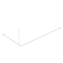 Угловой карниз для ванной комнаты 040 БЕЛЫЙ  Размер: 90*90*90(90*180) см материал алюминий