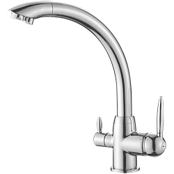 Смеситель для кухни с подключением фильтра, латунь, хром HB76845