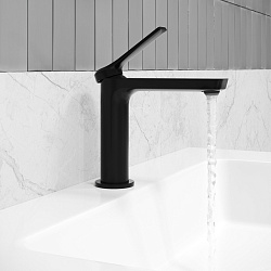 Смеситель для умывальника, матовый черный, Parker, IDDIS, PARBL00i01