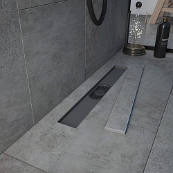 Corpa Nera Salieri/Сальери душевой трап 50 см под плитку с гидрозатвором