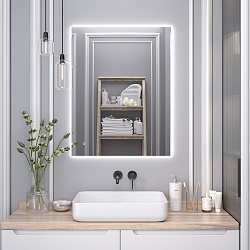 Зеркало/LED-подсветка (70см*90см) сенсор.выключатель Sirius/AQUA DE MARCO