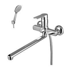 plus GRACE Смеситель универсальный с плоским изливом 30 см, поворотный переключатель, латунь/хром