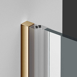 Душевая дверь Alpha VDP-3AL800CLG , брашированное золото, стекло прозрачное, , шт