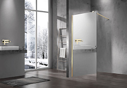 Душевая перегородка Walk-In VSW-1H100MRG, 1000*2000, брашированное золото, стекло зеркальное, , шт