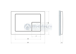 Кнопка: CORNER, пластик хром матовый