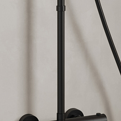 Удлинитель штанги для душевой системы, круглый, черный матовый, Ideal Spa, Milardo, ILS30BRM38