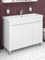 Тумба напольная CITY 100 /3 дв/раковина Фостер (100см)/AQUA DE MARCO