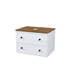 Тумба подвесная, со столешницей МДФ, макадамия орех, 70 см, белый матовый, Torr, IDDIS, TOR70WMi95K 