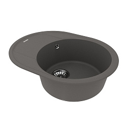 LACHA 620 Мойка кухонная из кварцгранита цвет: серый шёлк комплектация: крепеж, сливная арматура с п