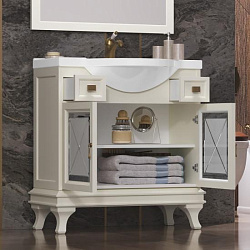 Тумба Opadiris Борджи 85, цвет слоновая кость (под раковину Santek Сенеж 87)