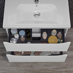 Тумба Opadiris Элеганс 80, цвет белый матовый (под раковину CeraStyle FRAME 80)