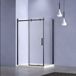 Душевой уголок Como-N VSR-4CN9014CLB, 1400*900, черный, стекло прозрачное, , шт